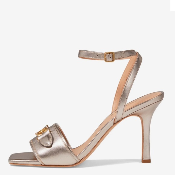COACH Kyra Metallic Leather Sandal - Picture 6 of 12